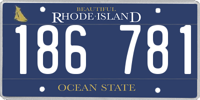 RI license plate 186781