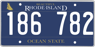 RI license plate 186782