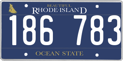 RI license plate 186783