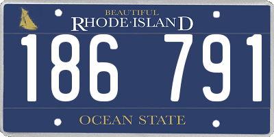 RI license plate 186791