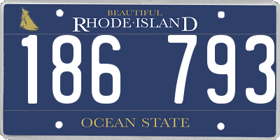 RI license plate 186793
