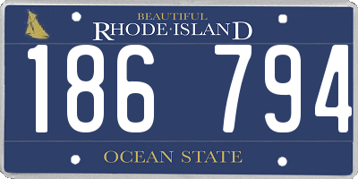 RI license plate 186794