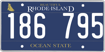 RI license plate 186795