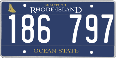RI license plate 186797