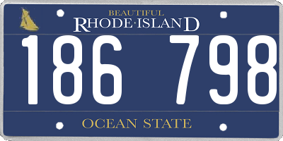 RI license plate 186798