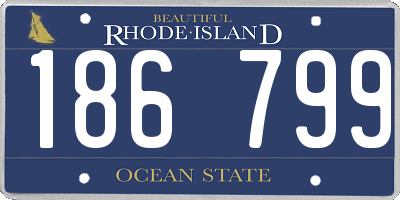 RI license plate 186799