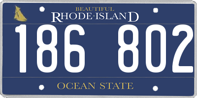 RI license plate 186802