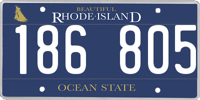 RI license plate 186805