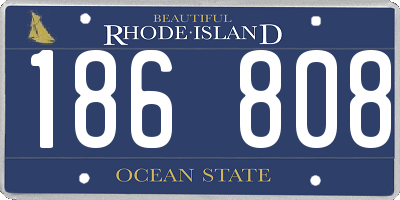 RI license plate 186808