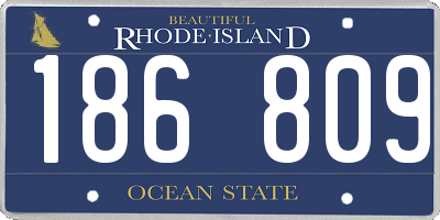RI license plate 186809
