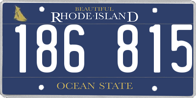 RI license plate 186815