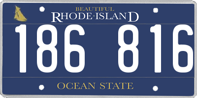 RI license plate 186816