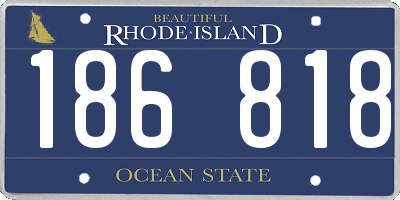 RI license plate 186818