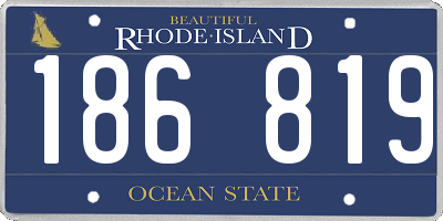 RI license plate 186819