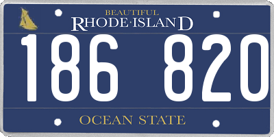 RI license plate 186820
