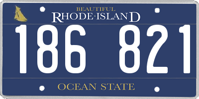 RI license plate 186821