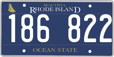 RI license plate 186822