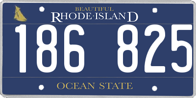 RI license plate 186825