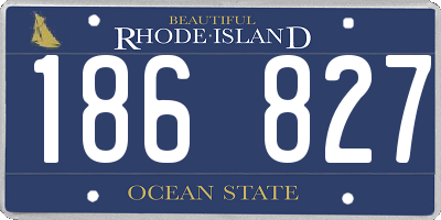 RI license plate 186827