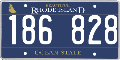 RI license plate 186828
