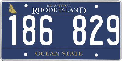 RI license plate 186829