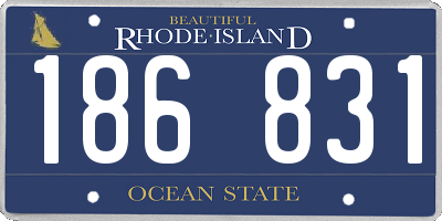 RI license plate 186831