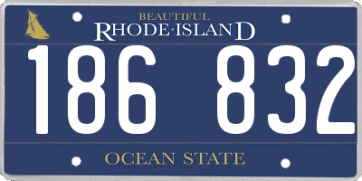 RI license plate 186832