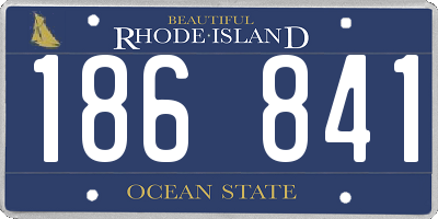 RI license plate 186841