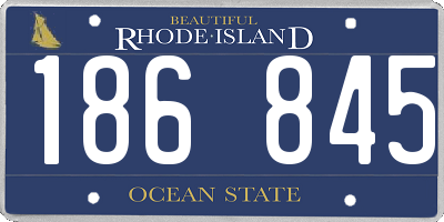 RI license plate 186845