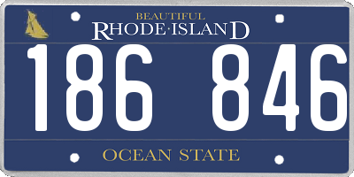 RI license plate 186846