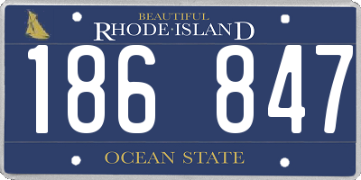 RI license plate 186847