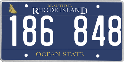RI license plate 186848