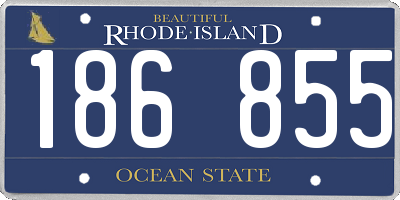 RI license plate 186855