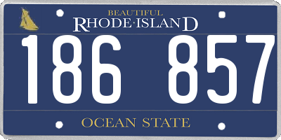 RI license plate 186857
