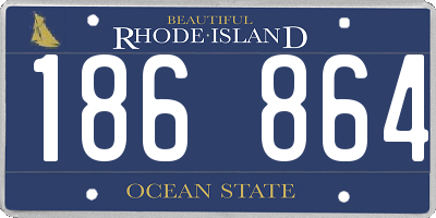 RI license plate 186864