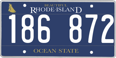 RI license plate 186872