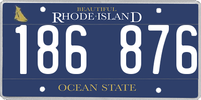 RI license plate 186876