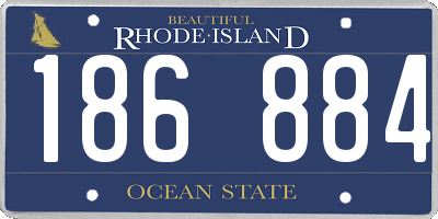 RI license plate 186884