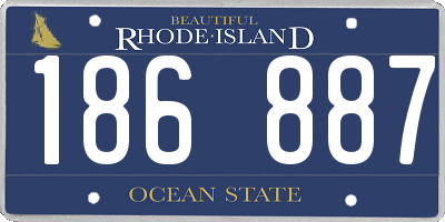 RI license plate 186887