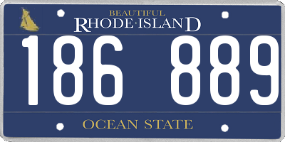 RI license plate 186889