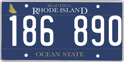 RI license plate 186890