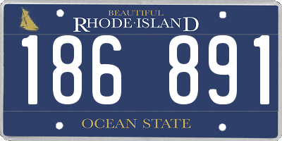 RI license plate 186891