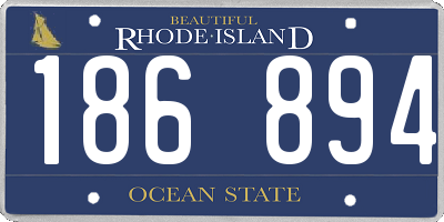 RI license plate 186894