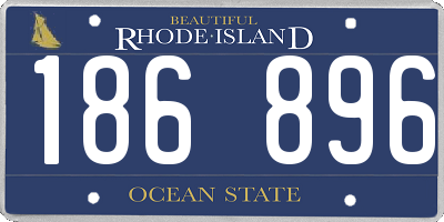 RI license plate 186896
