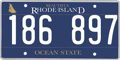 RI license plate 186897