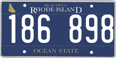 RI license plate 186898