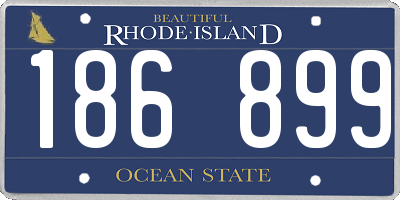 RI license plate 186899