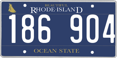 RI license plate 186904
