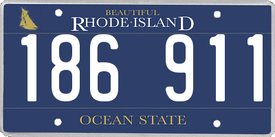 RI license plate 186911