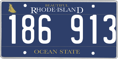 RI license plate 186913